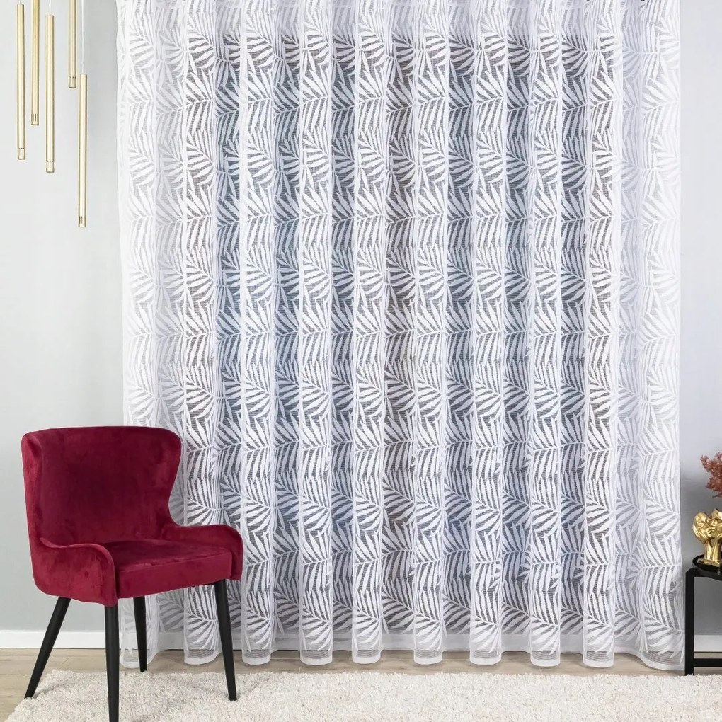 Sűrű Kész Függöny Szalaggal, Hosszú Bambusz Levelek 600x250