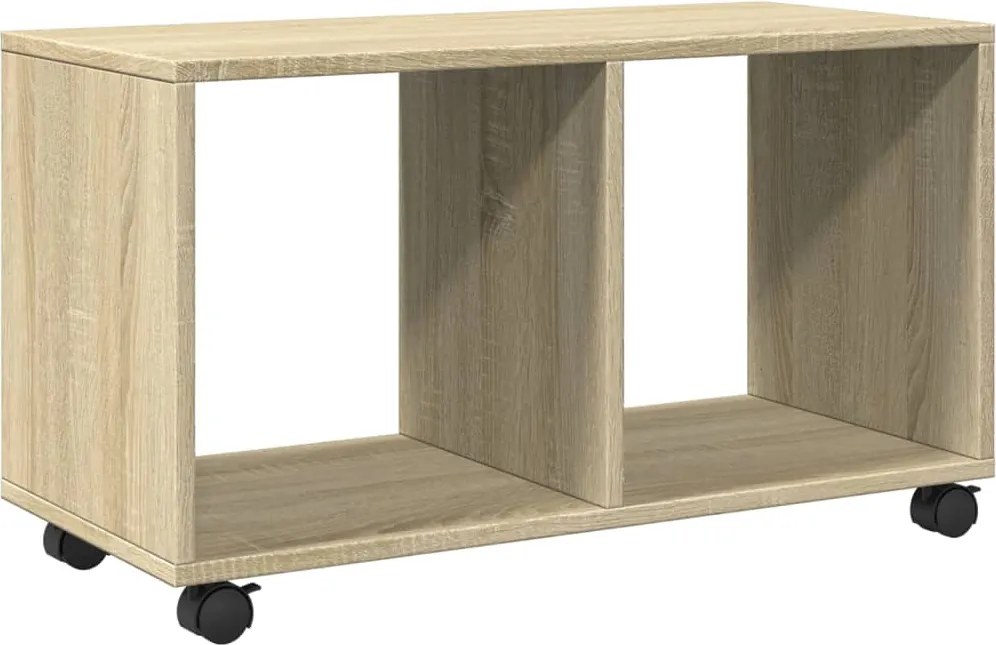 vidaXL sonoma tölgy színű szerelt fa görgős szekrény 72 x 33 x 42,5 cm