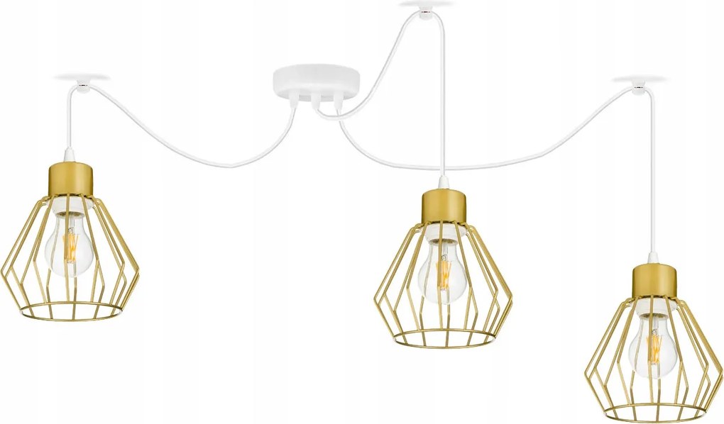 Függő mennyezeti lámpa Zwis Loft lámpabúra 3xE27 Pók