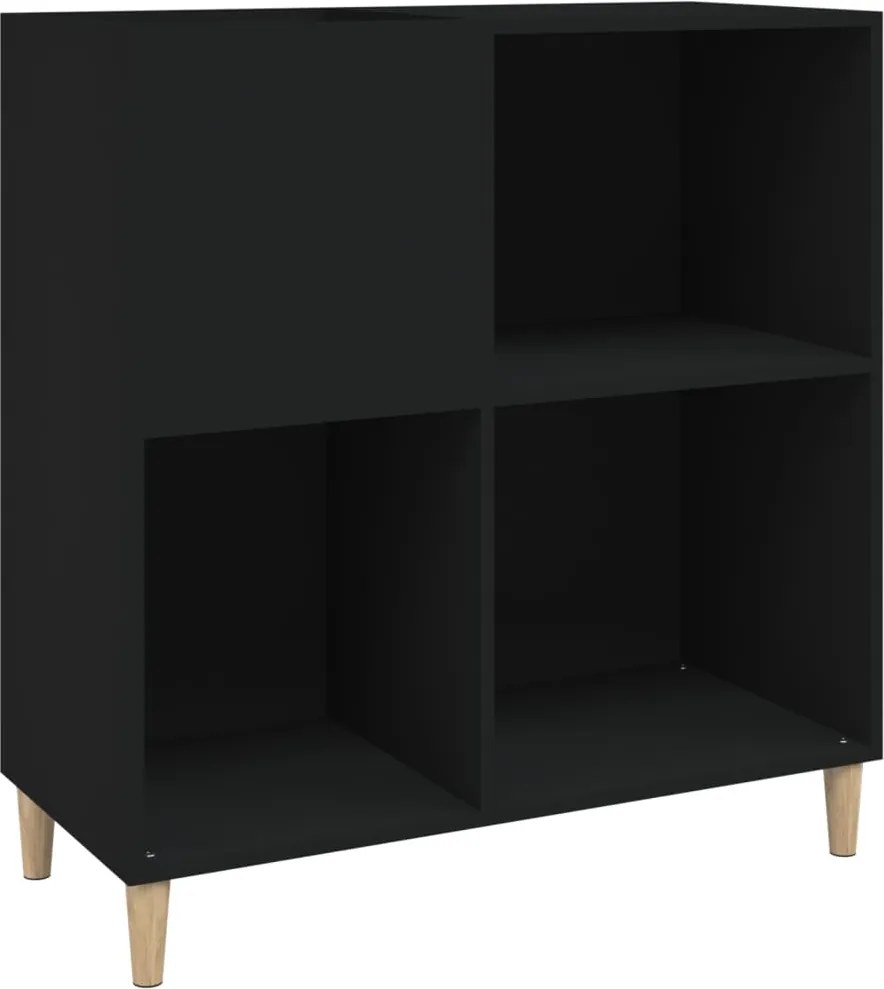 vidaXL fekete szerelt fa hanglemezszekrény 84,5 x 38 x 89 cm