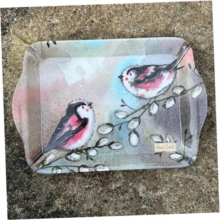 Tálca Kis Madárkák Hosszú Farokkal