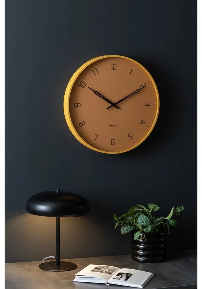 Karlsson 5950YE design falióra 40 cm, sárga