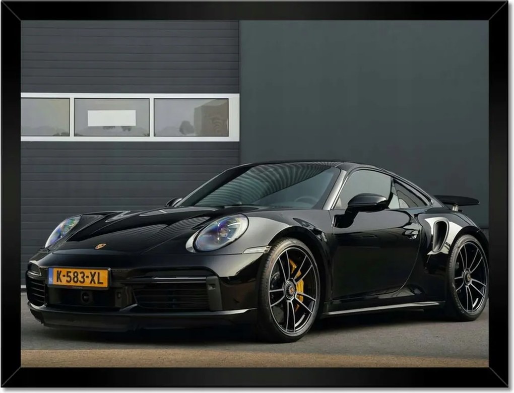 Poszterek keretben 40x30 Fekete Porsche Autó