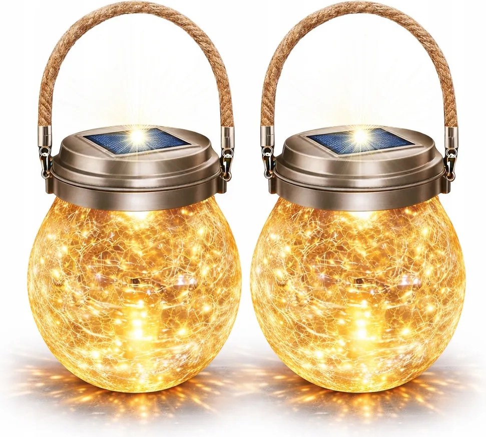 Szoláris Kertilámpa Palack Lámpás 20 Led XXL 2 Darabos Szett