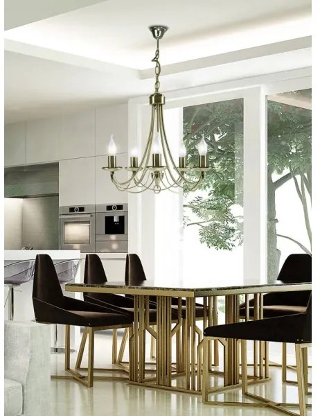 Csillár láncon MUZA 5xE14/40W/230V