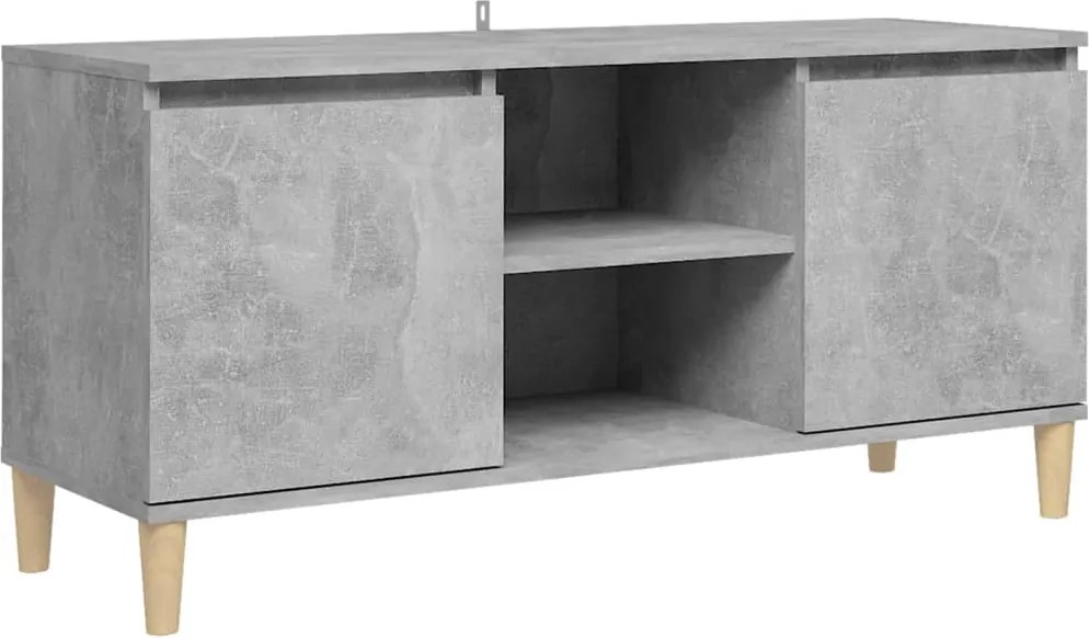 vidaXL betonszürke TV-szekrény tömör falábakkal 103,5 x 35 x 50 cm