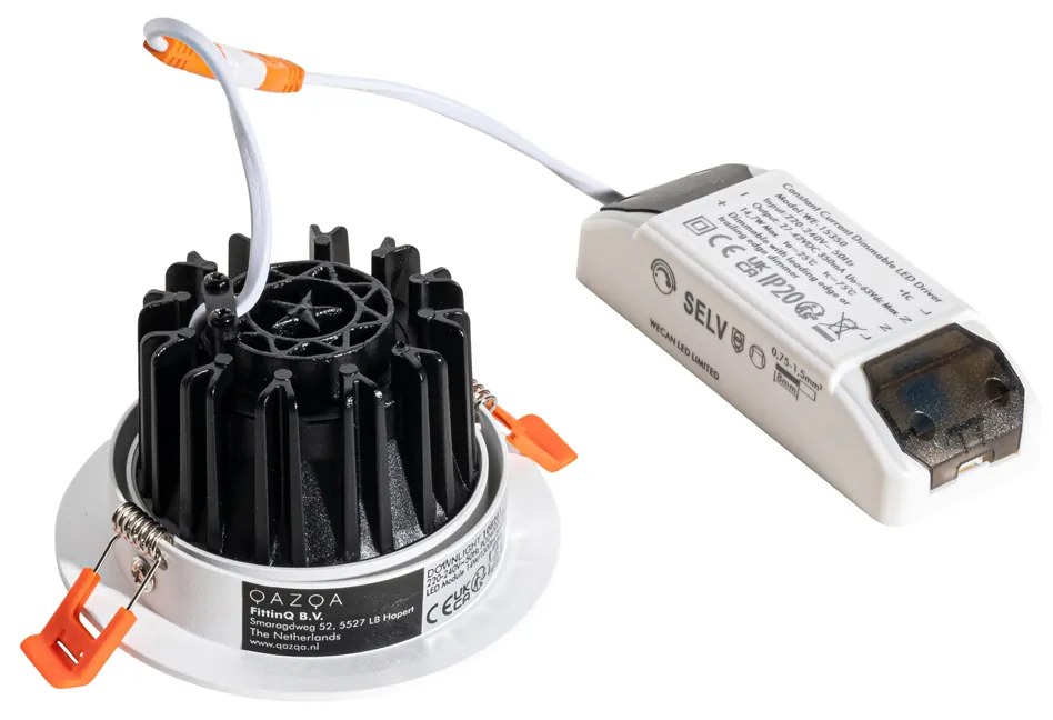 Süllyesztett spotlámpa fehér 9,5 cm LED-del 1015 lm szabályozható IP23 - Gaius