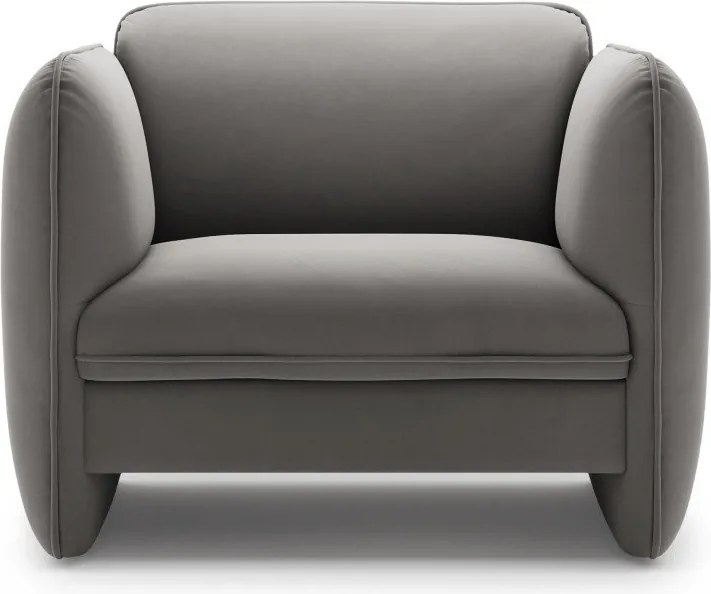 Sötétszürke bársony fotel Georgia – Micadoni