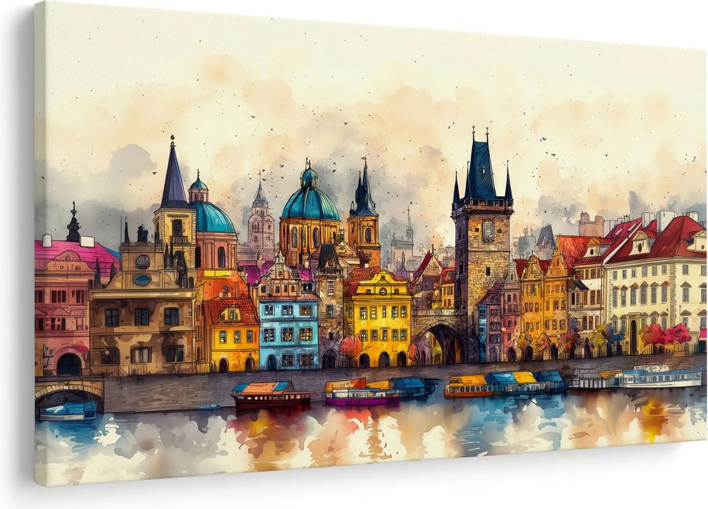 Kép - Ősz a festett városban (90x60 cm)