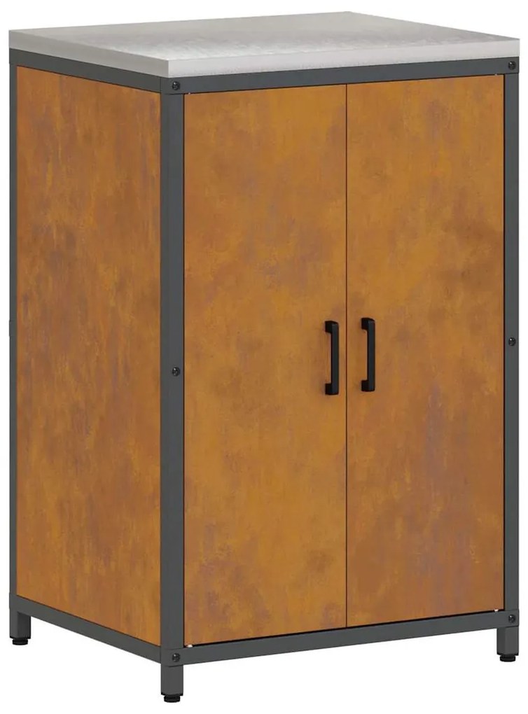 Konyhai Tároló Készlet polcokkal 3 pcs Rozsdás 210 x 50 x 92 cm