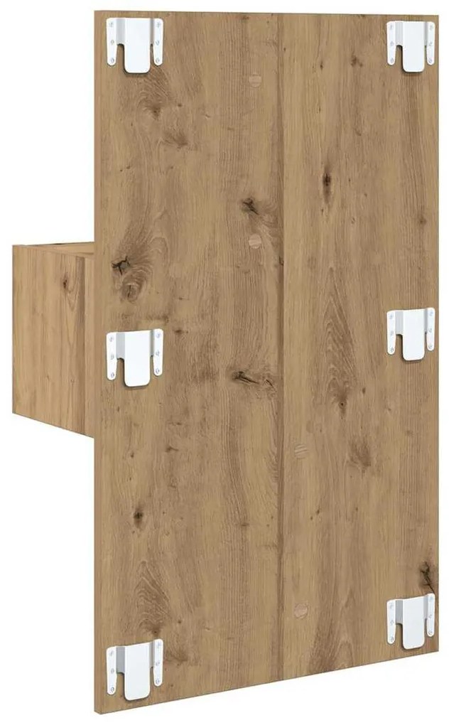 Ágyat tartó szekrény 2 pcs kézműves tölgy 48.5 x 32.5 x 80 cm