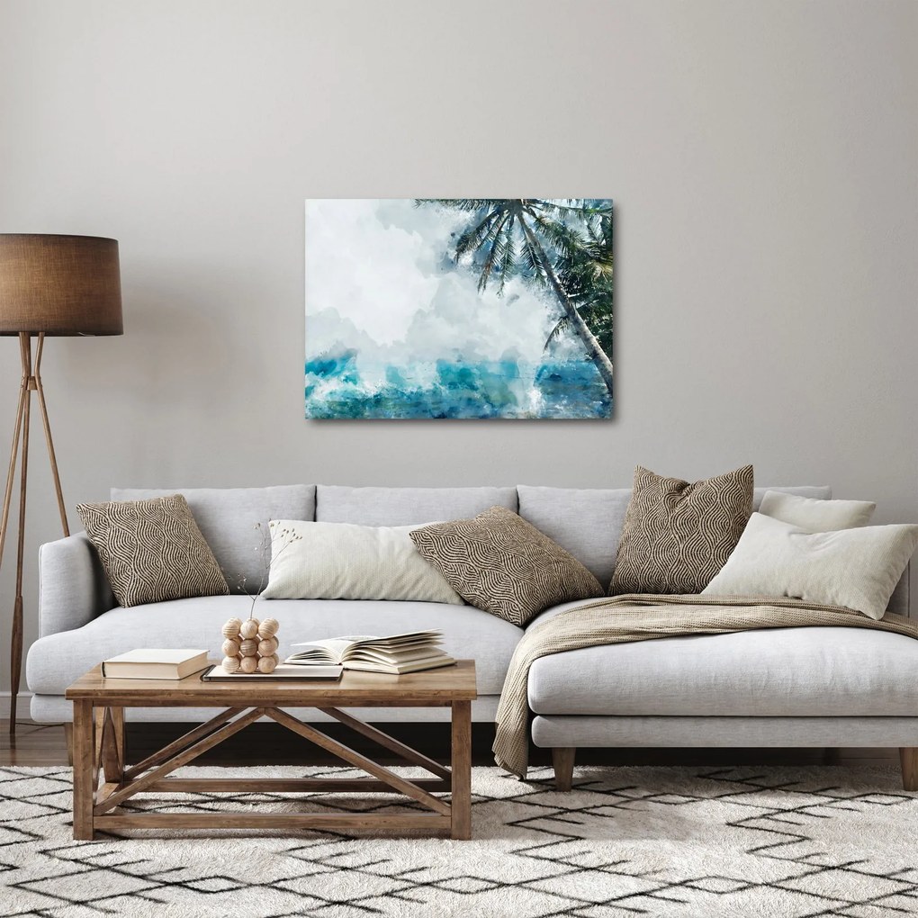 Egy pálmafa képe a tenger felett (70x50 cm)