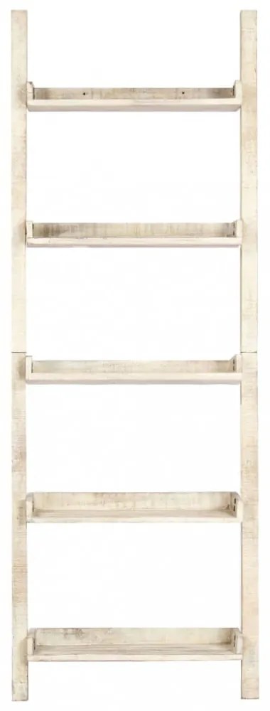 Fehér tömör mangófa létrapolc 75 x 37 x 205 cm