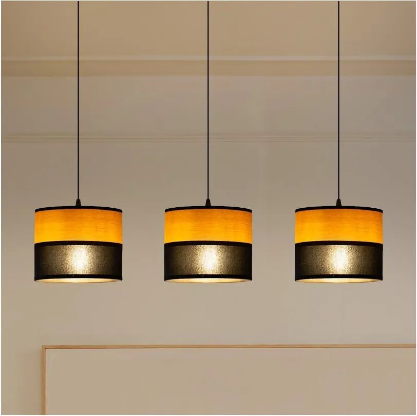 ALBA kábeles függeszték 3xE27/15W/230V fekete/barna