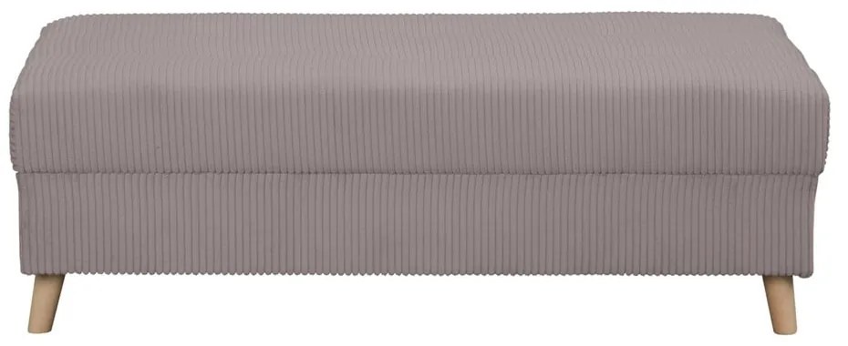 Szürke kordbársony puff Ariella – Ropez