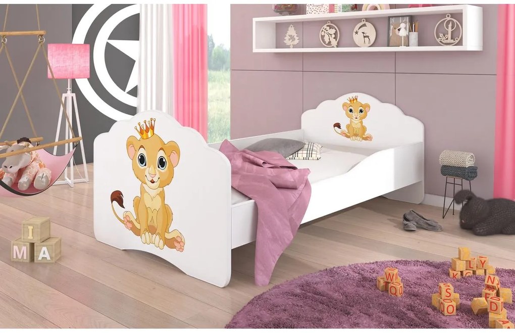 Ágy matraccal CASIMO LION 160x80, Fehér