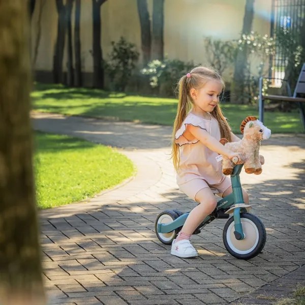 PETITE&MARS - Gyermek tricikli 5in1 TURBO Misty Green