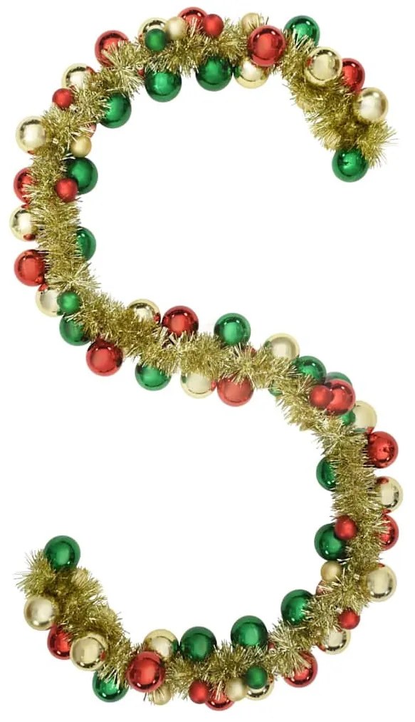 Karácsonyi gömb girland Sokszínű 186 cm Polisztirol