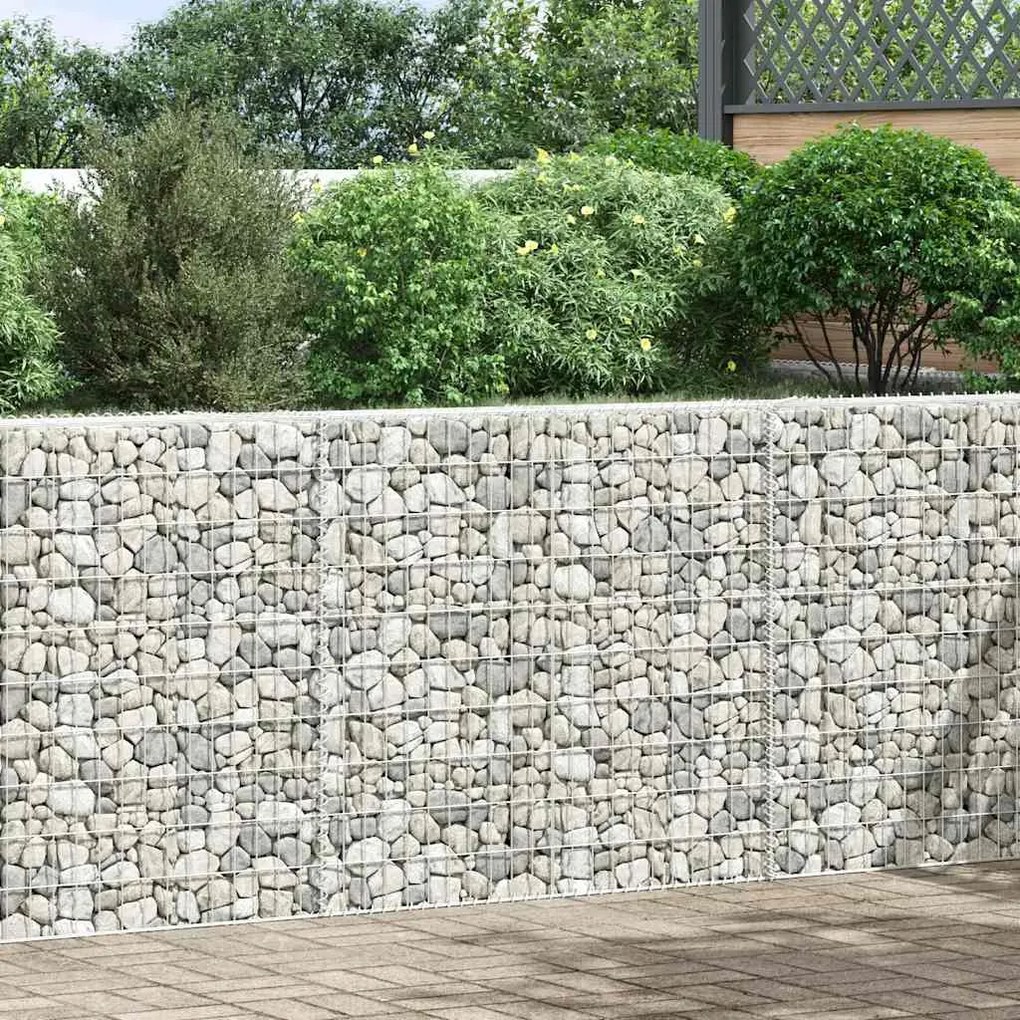 vidaXL trapéz alakú horganyzott acél gabion magaságyás 150x20x100 cm