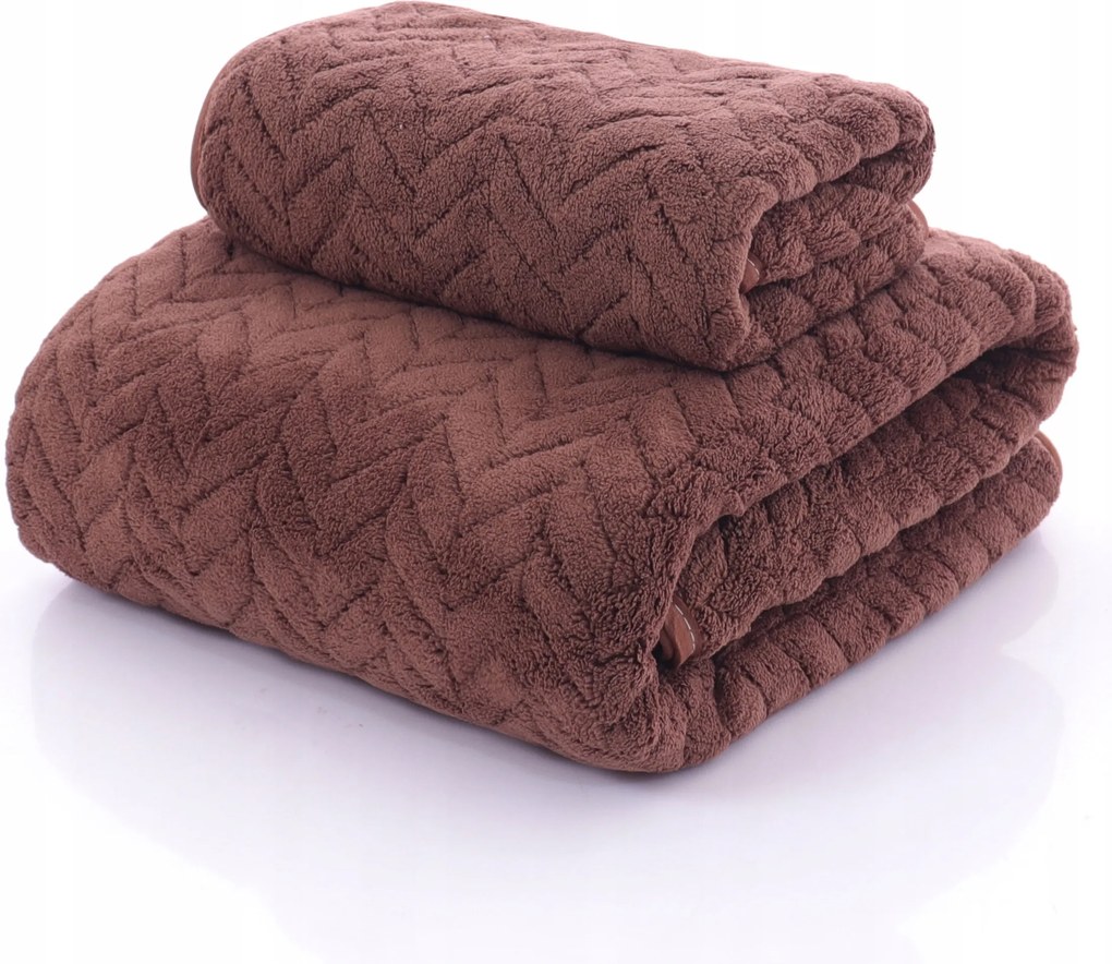 2 db-os Mikroszálas Törölköző Szett M06 Barna