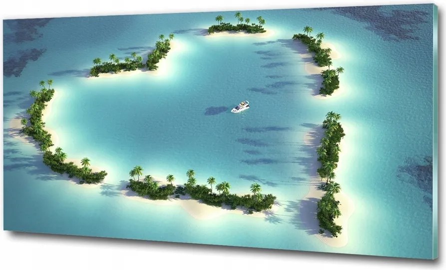 Fotó üvegkép Trópusi tengerpart 125x50