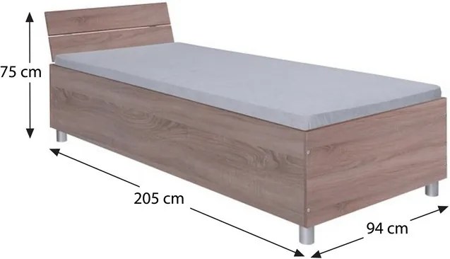 Como 90x200 cm ágykeret sonoma trüffel
