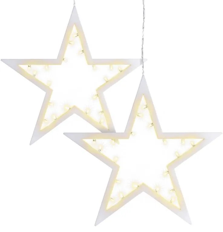 NEXOS Karácsonyi csillag készlet 20 LED meleg fehér
