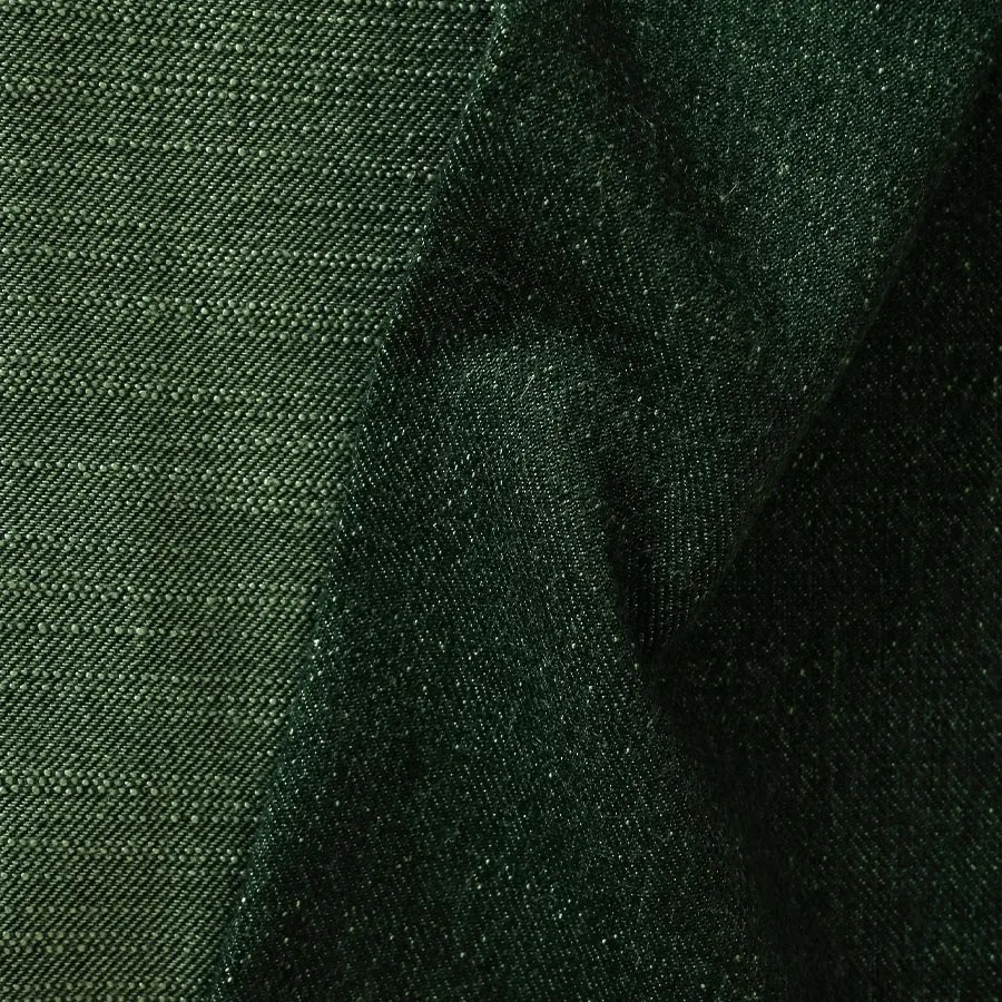 Kétoldalas Függönyszövet Természetes Szövésű Aluna 300cm zöld szín