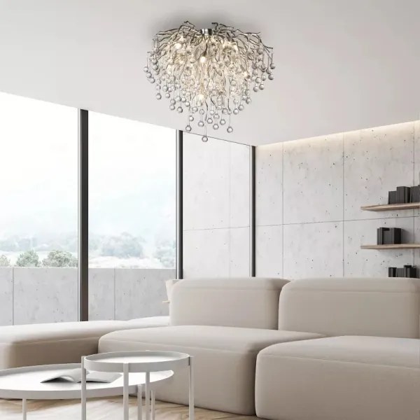 Paul Neuhaus 8091-55 - Felületre szerelhető csillár ICICLE 9xG9/40W/230V átm. 50 cm króm