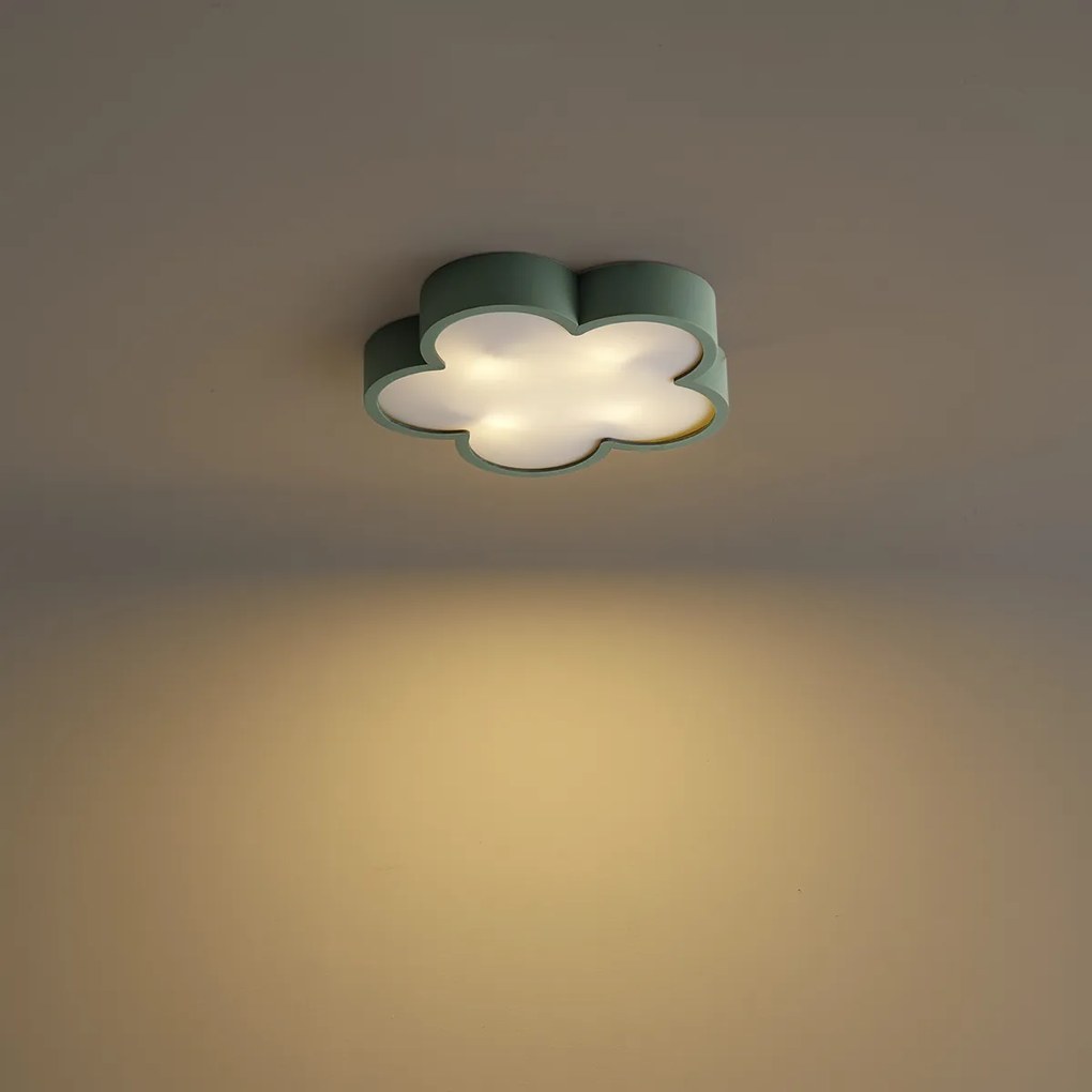 Gyerekszoba mennyezeti lámpa zöld-fehér - Lucille