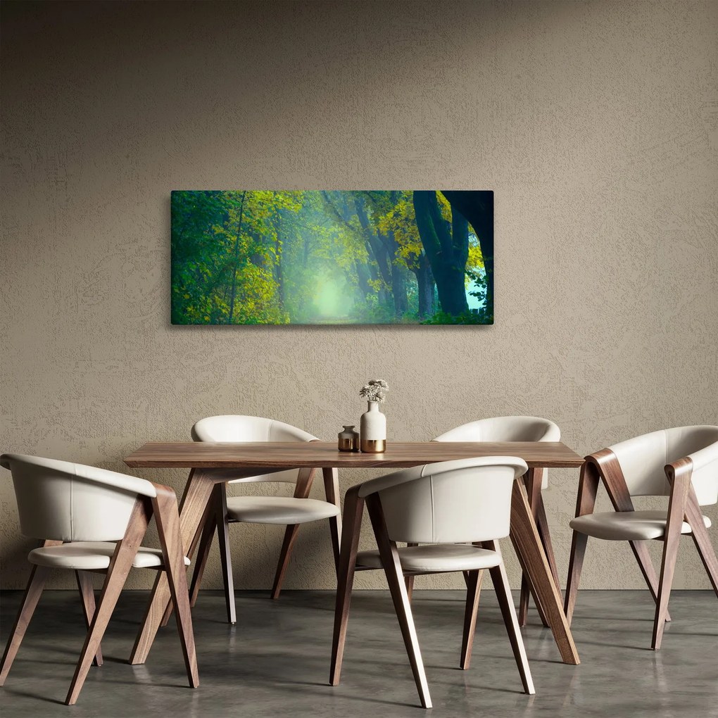 Fákkal szegélyezett út képe (120x50 cm)