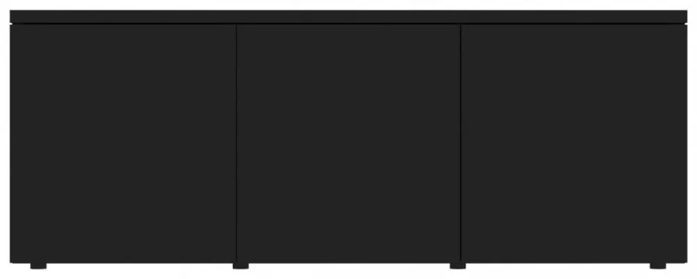 fekete szerelt fa TV-szekrény 80 x 34 x 30 cm