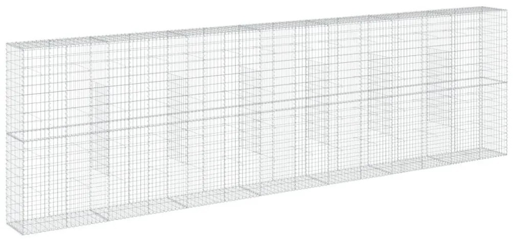 horganyzott vas gabion kosár fedéllel 700 x 50 x 200 cm