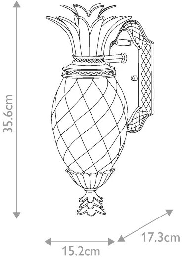 Hinkley HK-PLANTATION-S-BU - Kültéri lámpa PLANTATION 1xE27/40W/230V IP44 bronz