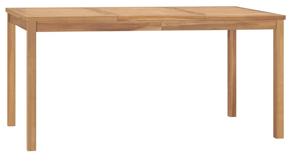 vidaXL tömör tíkfa kerti étkezőasztal 160 x 80 x 77 cm