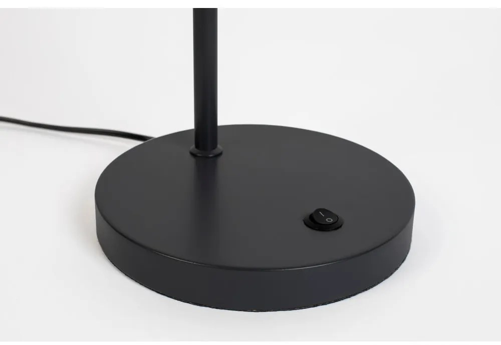 Fekete asztali lámpa fém búrával (magasság 60 cm) Hajo – White Label