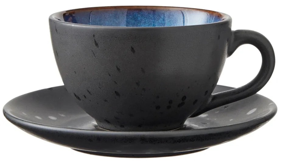 Fekete-sötétkék kerámia csésze szett 4 db-os 240 ml Gastro Black/Mix – Bitz