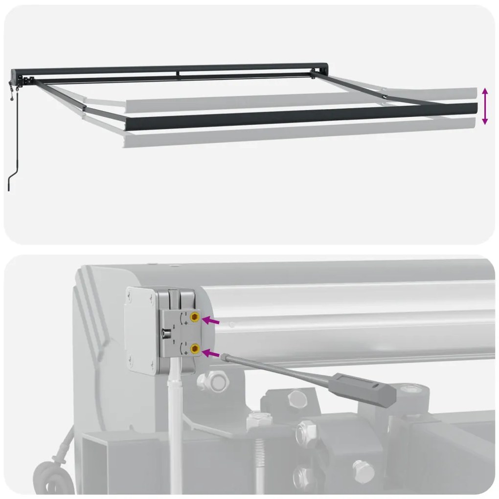 Automatikus Behúzható Napellenző Színes Csík 300x250 cm