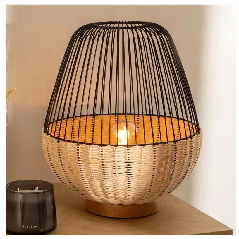 Atmosphera - Asztali lámpa ANEA 1xE27/40W/230V rattan