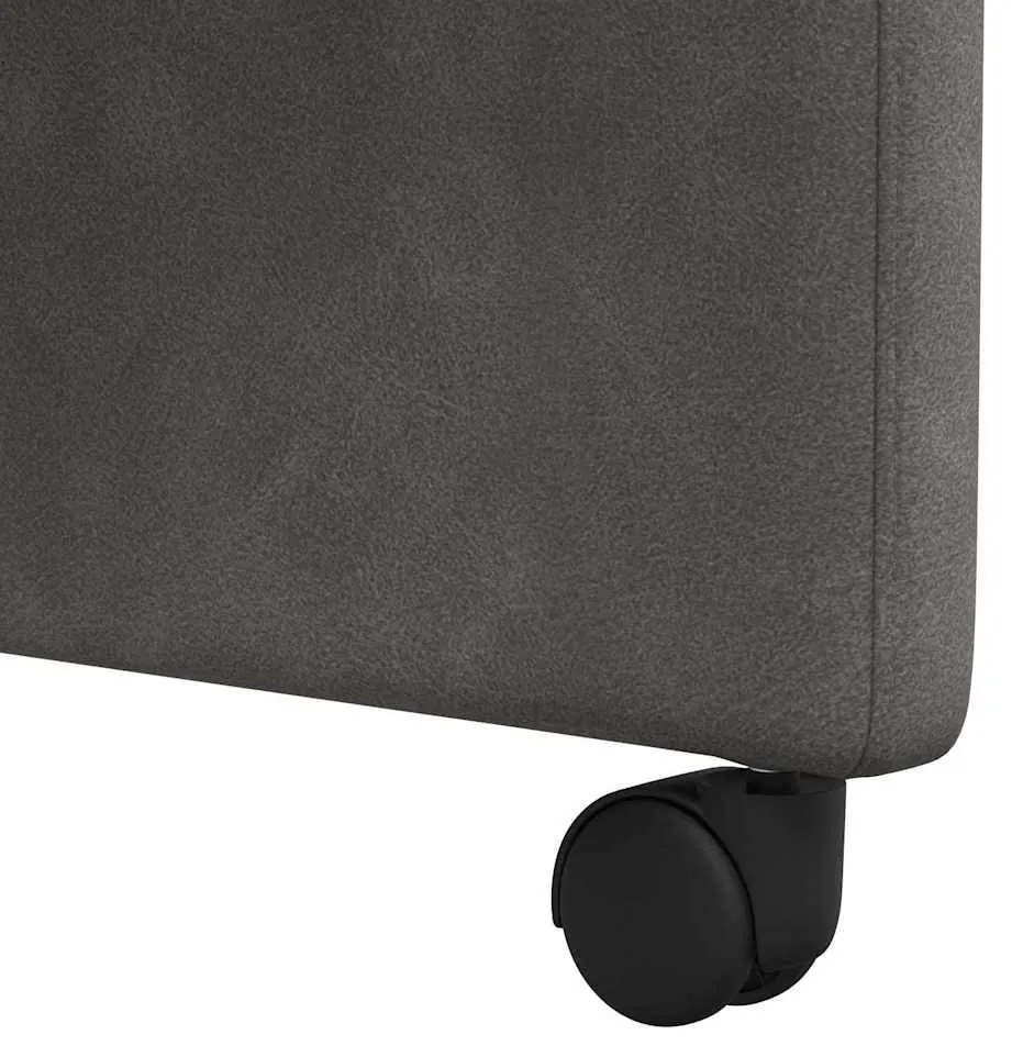 Kerekes Étkező Székek 2 pcs Fekete 58 x 67 x 97 cm Műbőr