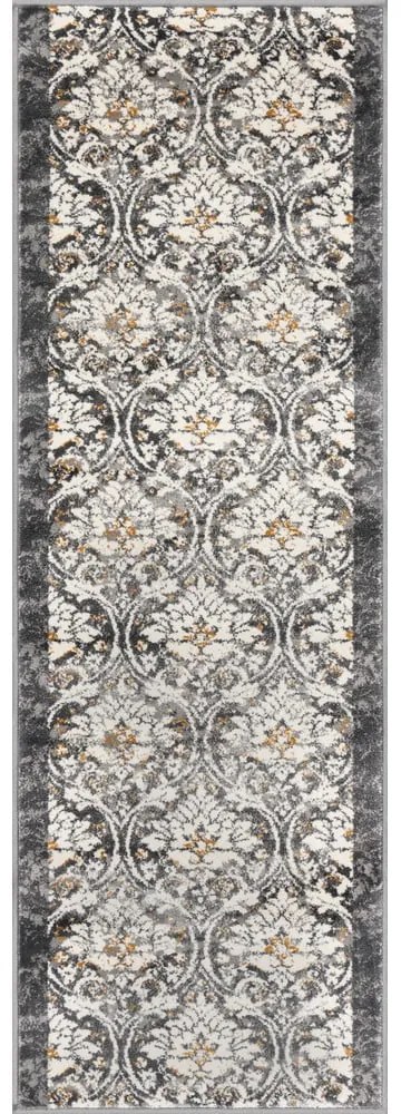 Sötétszürke-elefántcsont színű futószőnyeg 67x200 cm Soft Viskan – FD