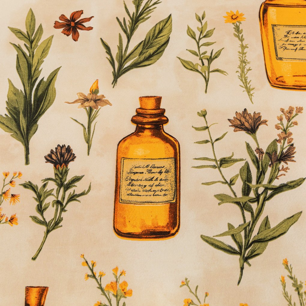 Mikroszálas ágyneműhuzat APOTHECARY krém színű Ágyneműhuzat mérete: 2 db 70 x 90 cm | 200 x 220 cm