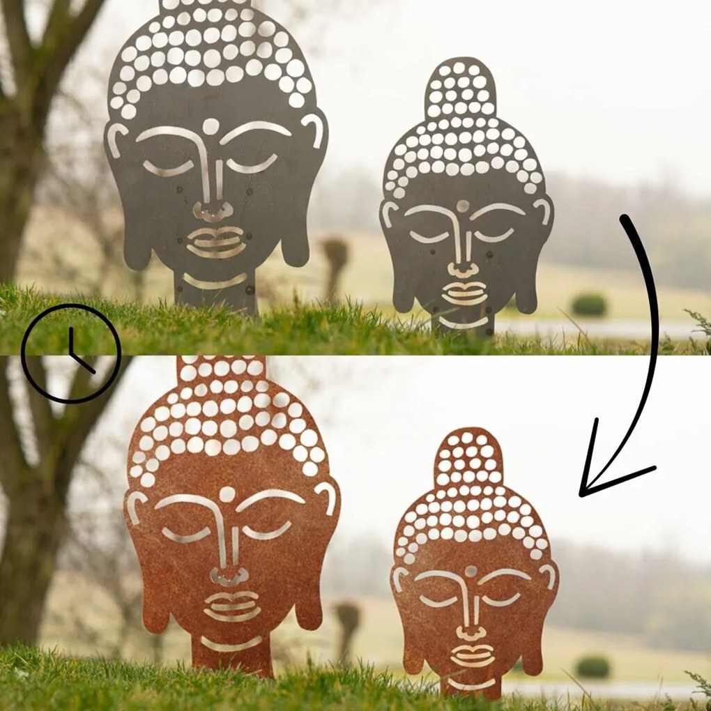 Kerti dekoráció Buddha 70 x 42 cm, cortenCORGARDEN 1062