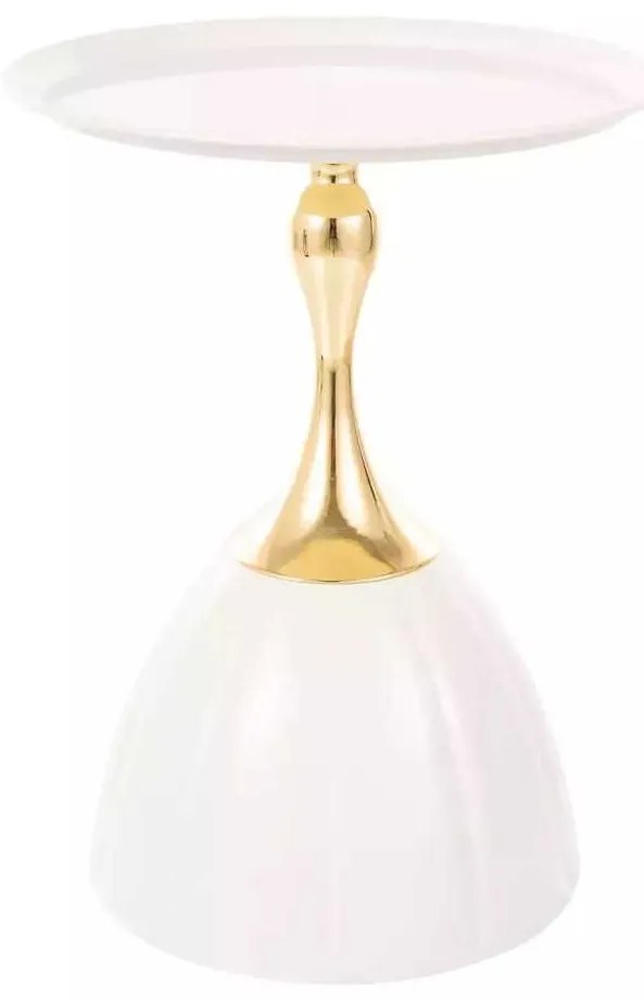 Altare dohányzóasztal, fehér / arany
