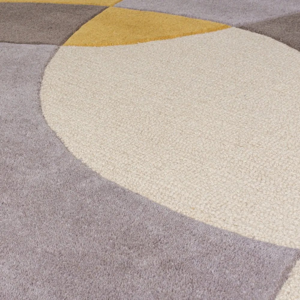 Okkersárga gyapjú szőnyeg 170x120 cm Glow - Flair Rugs