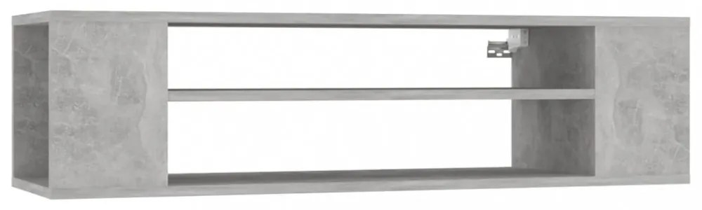 betonszürke szerelt fa függő TV-szekrény 100 x 30 x 26,5 cm