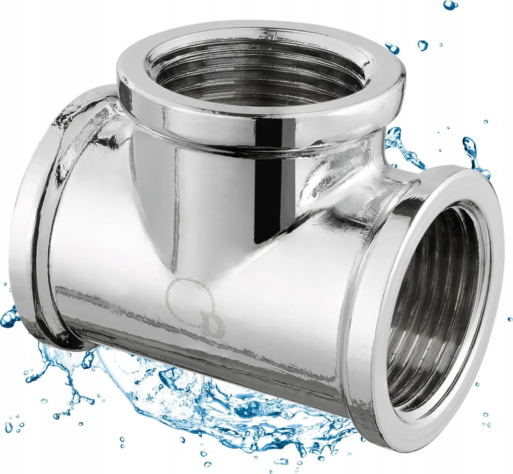 Hármas Sárgaréz Krómozott Ø 3/4" DN20 Sárgaréz Diamond