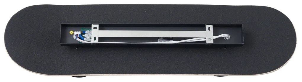 Fali lámpa fekete kékkel 80cm - Skateboard