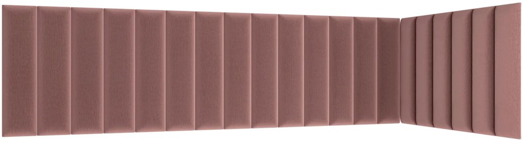Kárpitozott falipanel QUADRATTA 20x60 cm - több színben Szín: Világosszürke
