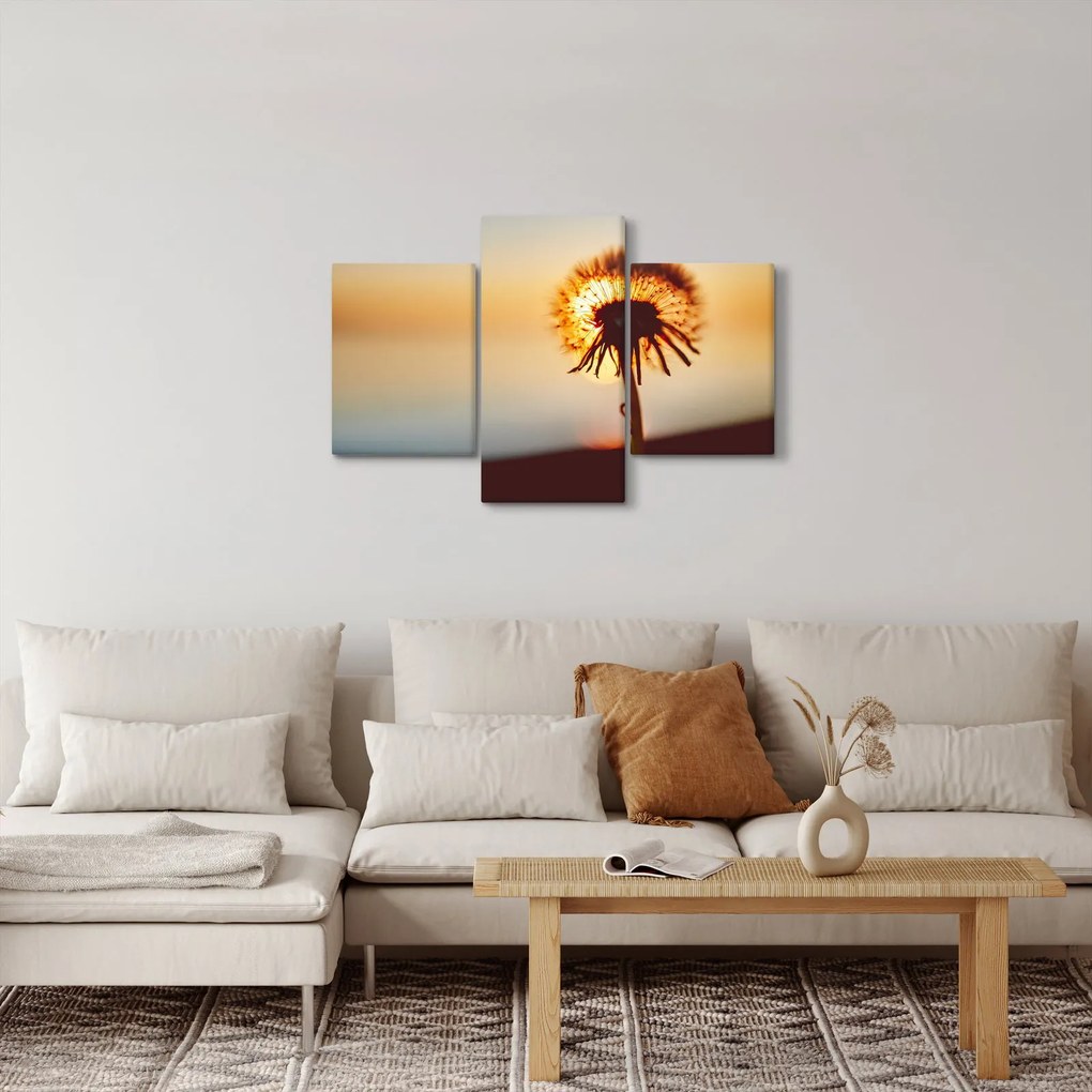 Egy pitypang képe naplementekor (90x60 cm)